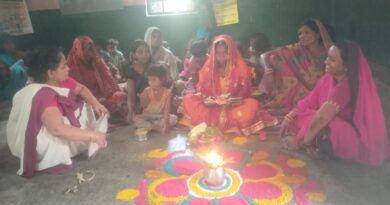 केंद्र संख्या 74 जाले अंतर्गत बैद्यनाथपुर आंगनवाडी केंद्र पर हुआ गोदभराइ की रस्म .